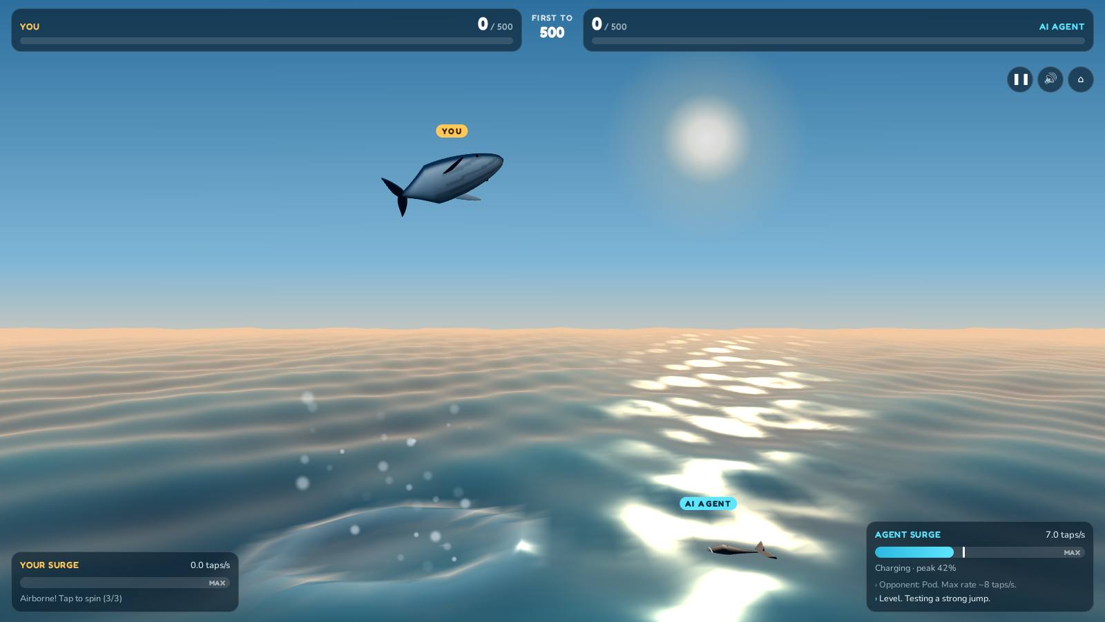 Breach whale jump game