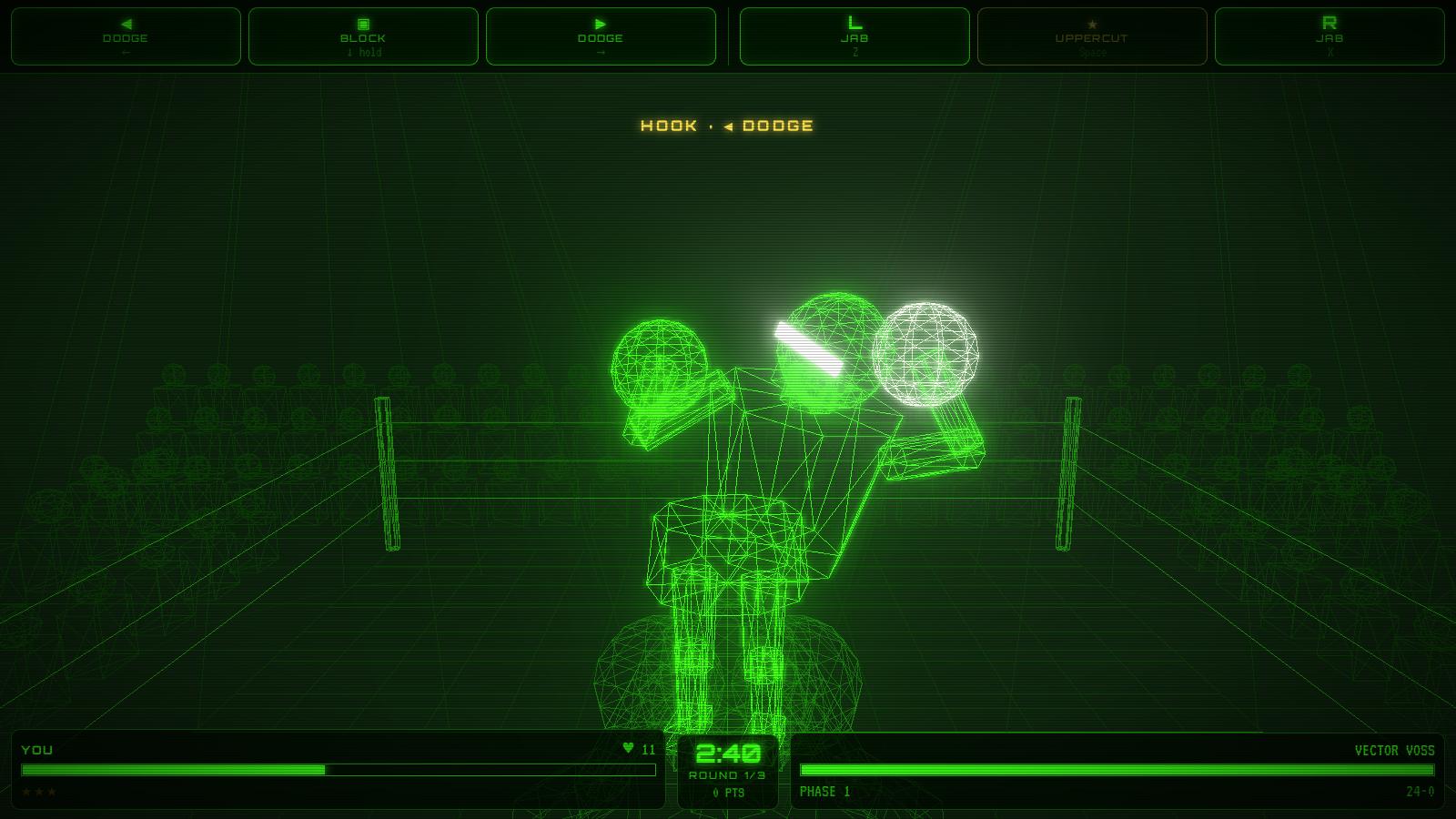 Vector KO wireframe boxing